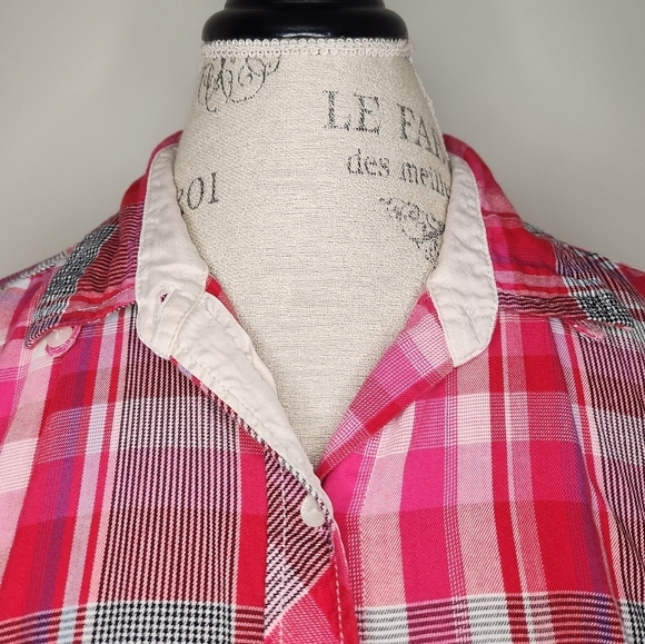 Victoria Secret Pink Plaid Shirt - Picture 5 of 12